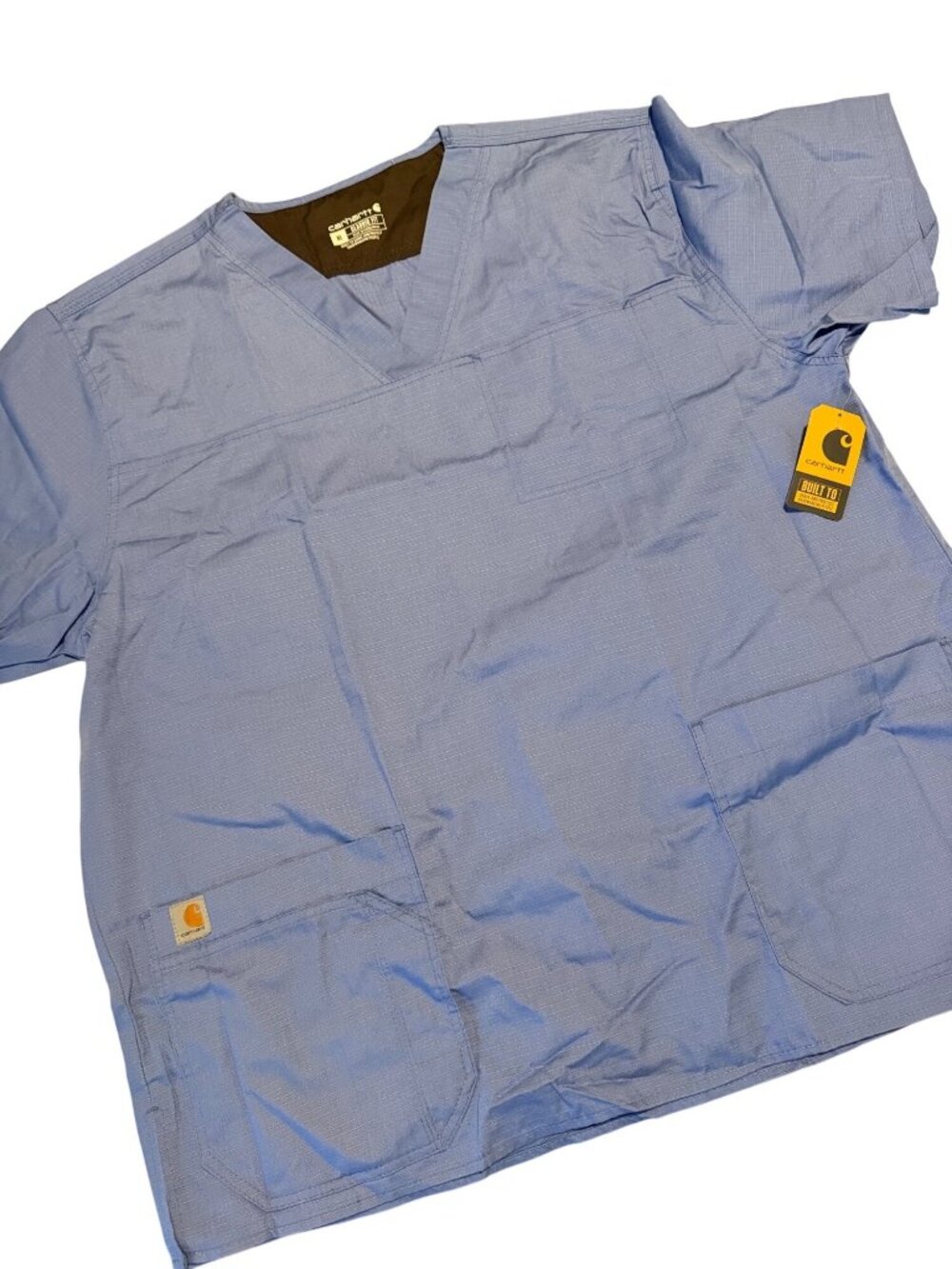Carhartt Blue Classic Fit Ripstop Bi-Swing 4 Pocket V Neck Top Size XL NWT